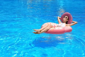 Curtindo a piscina do Sesc